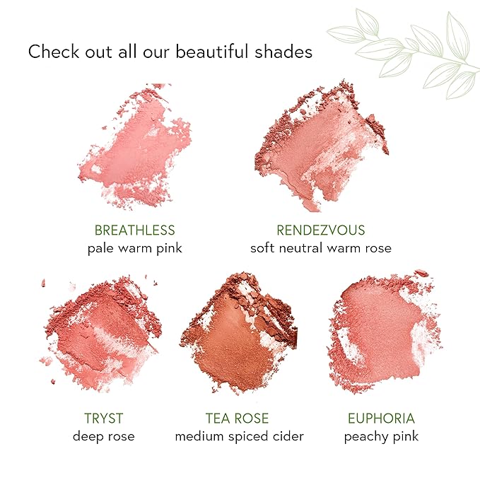 Honeybee Gardens Complexion Perfecting Blush in Rendezvous, Soft Neutral Rose, Pigmented, Vegan & Gluten-Free, 8.5g