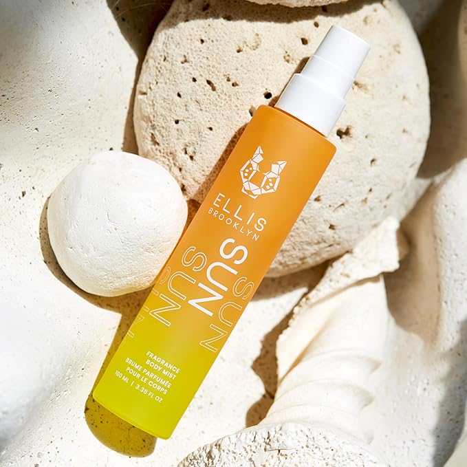 Ellis Brooklyn SUN Hair And Body Fragrance Mist - Rich Floral Perfume Mist with Italian Mandarin, Orange Flower Water, & Cedarwood, Vegan Perfume Made In The USA, 50ml 1.7 Fl Oz