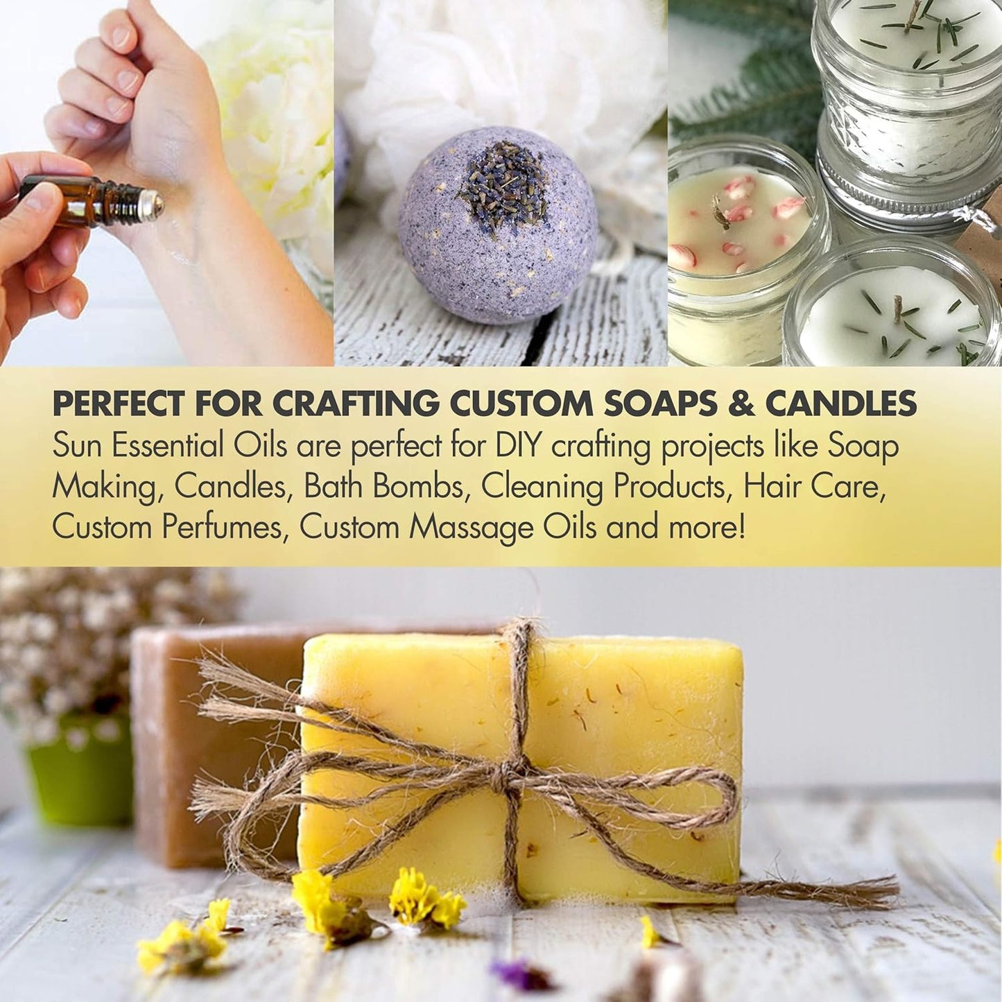 Sun Essential Oils – 8 oz Camphor Essential Oil with Dropper for Diffuser, Skin, Aromatherapy Massage, Humidifier, Crisp Scent for Candle, Lotion & Soap Making, Room Fragrance