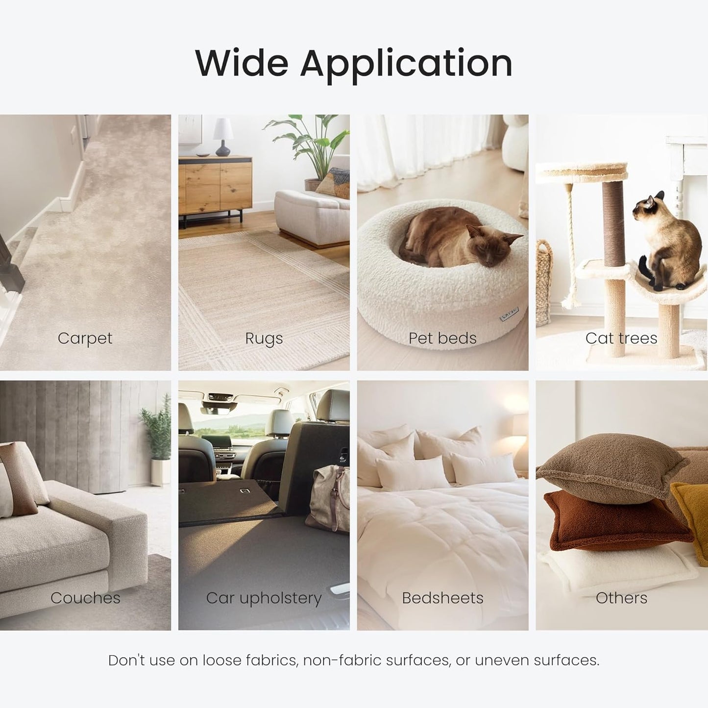 dancemoon Layer Brush Pet Hair Removal Tool for Raking up Embedded Hair and Debris, Reusable Fabric-Friendly Cat and Dog Hair Remover for Couch, Car, Rug, Cat Tree and Others