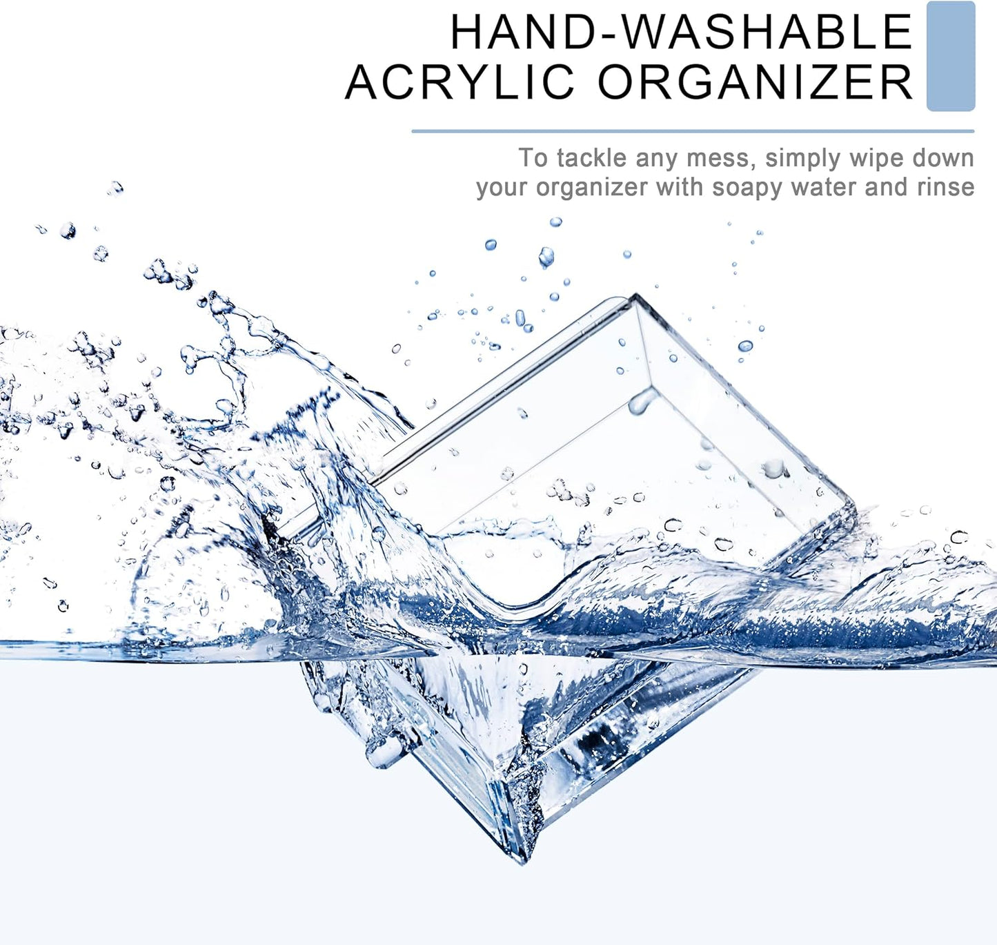 Sorbus Acrylic Makeup Organizer - Organization and Storage Case for Cosmetics Make Up & Jewelry - Big Clear Makeup Organizer for Vanity, Bathroom, College Dorm, Closet, Desk (3 Large, 4 Small Drawers)