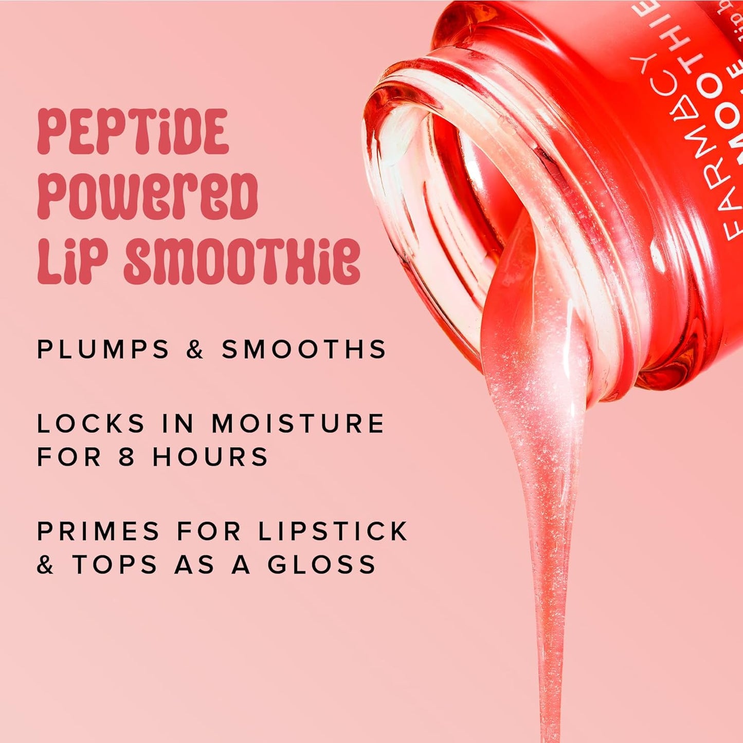 Farmacy Peptide Lip Smoothie - Hydrating Lip Balm with Vitamin C to Visibly Plump & Smooth Lines - Nourishing Treatment with a High-Gloss Finish - Apple (10g)