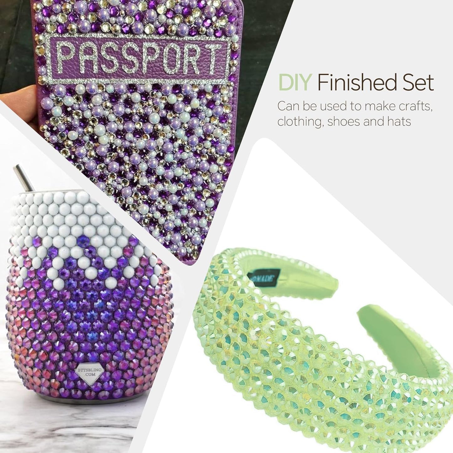 60g Cyan Purple Flat Back Pearls Rhinestones for Crafts Mixed Size 3mm-10mm AB Color Round Half Pearls Flatback Pearl Beads and Resin Rhinestones Set for Face Art with Gel