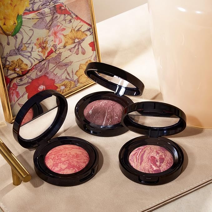 LAURA GELLER NEW YORK Baked Blush-n-Brighten Marbleized Blush + Angled Brush (08 Starfish Island, 47mm)