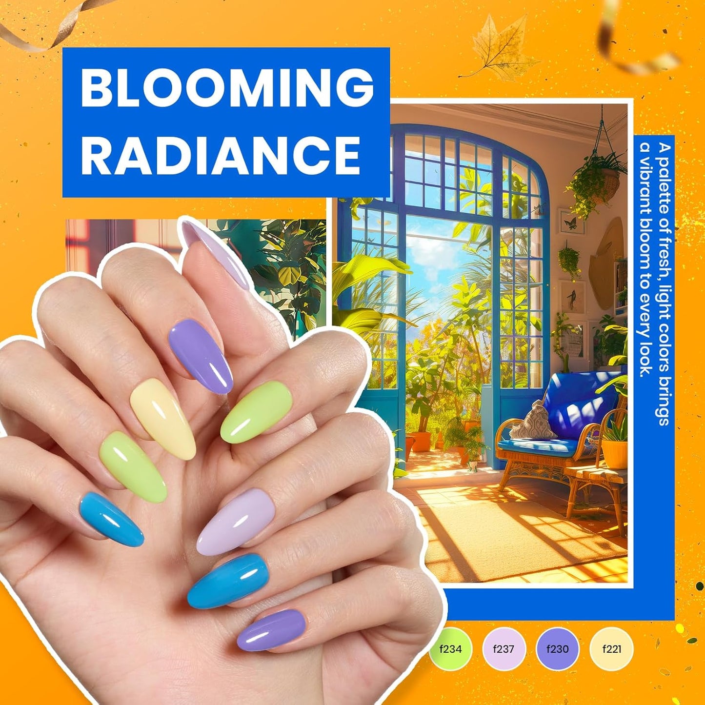 Beetles Gel Nail Polish Kit with U V Light - 80Pcs Fall Nail Fest Color Enchantment 55 Colors Gel Polish Starter Kit with Base Top Coat DIY Nails Stickers Manicure Tools Gift for Women Teens Girls