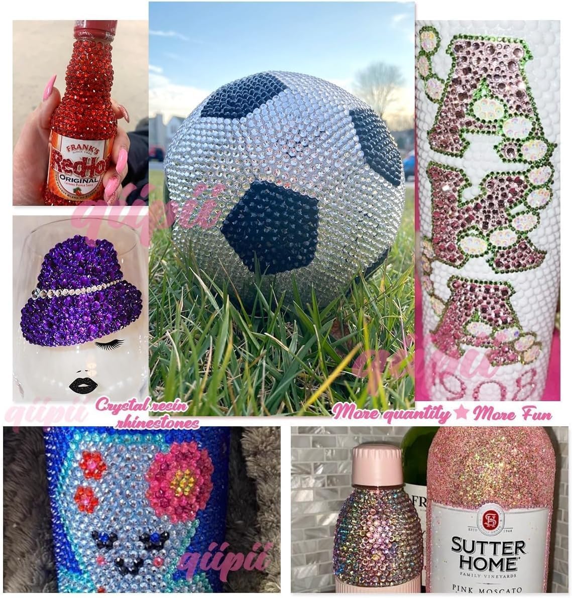 16000PCS Dark Red Crystal Resin Rhinestones for Crafting 3mm 4mm 5mm Flatback Stones Non-Hotfix Ruby Diamonds Crystals Gems Charms for Nails Face Eyes Makeup Tumblers Bottles DIY Crafts Clothes