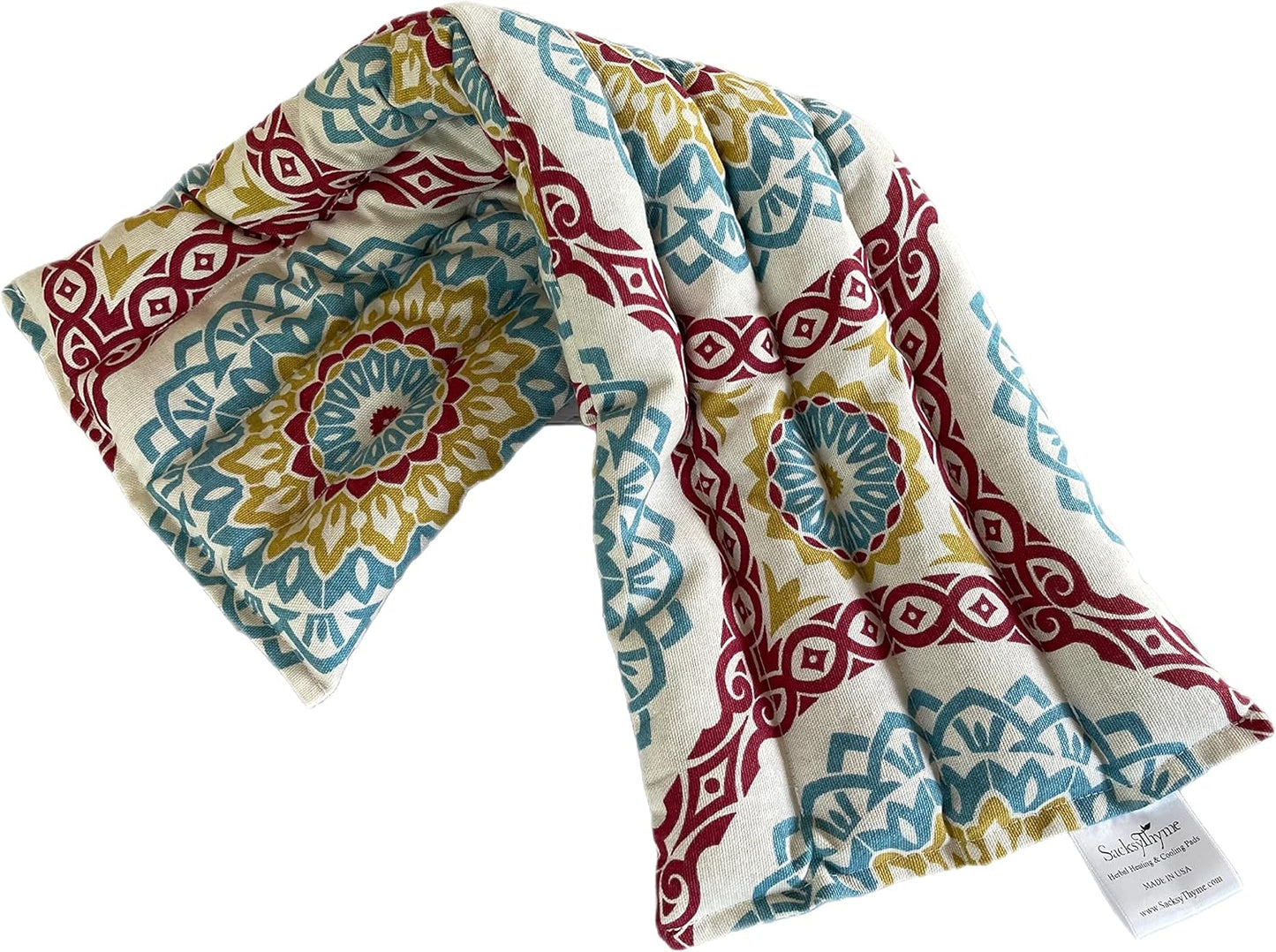 Microwavable Heating Pad for Back Pain, Cramps, Arthritis Relief, Heat Pad with Moist Heat Therapy - Hot Heated Pad Flaxseed, Cherry Pit, Herbs Comforting Aromatherapy, Made in USA, Large