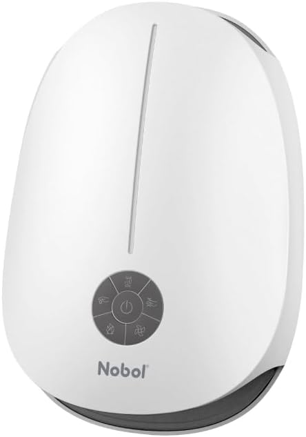 Nobol Cordless Hand Massager UltraPod AirTouch with Heat, Compression, Roller Kneading, and Fan Cooling for Arthritis, Carpal Tunnel, and Finger Numbness Relief (White)