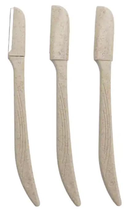 Micro Grooved Derma Blades Facial Razor, Wheat Straw Facial Razor for Women and Men, Eyebrow Razor, Bikini Razor, Hair Trimmer, Facial Hair Remover