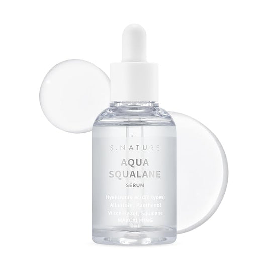 AQUA SQUALANE SERUM | Deeply hydrated Facial Serum for All Skin Type, Soothing, Pore Tightening and Sebum control Benefits, Korean Skin Care (1.69 Fl.Oz)