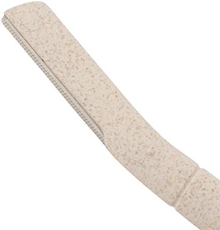 Biodegradable Zero Waste Eco Friendly Compostable 3 Pc Wheat Straw Face Dermaplaning Blade / Eyebrow Hair Trimmer / Shaver Disposable Facial Hair Removal / Face Razor