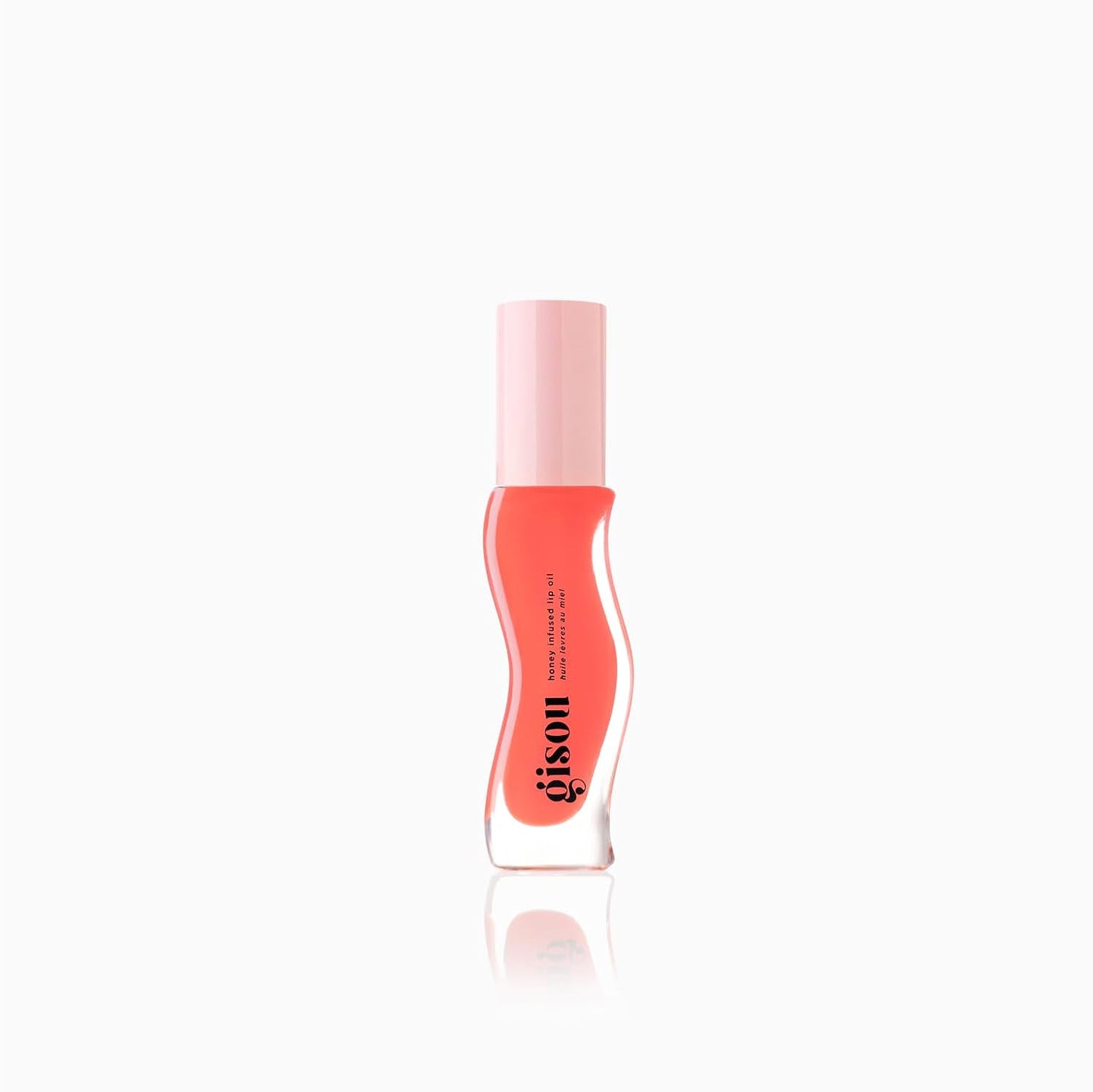 Gisou Honey Infused Lip Oil 8ml - High-Shine Hydration, Mirsalehi Honey and Jojoba Oil, Non-Sticky Finish, Juicy Shades & Scents for All Lip Types (Bee-lini Peach)