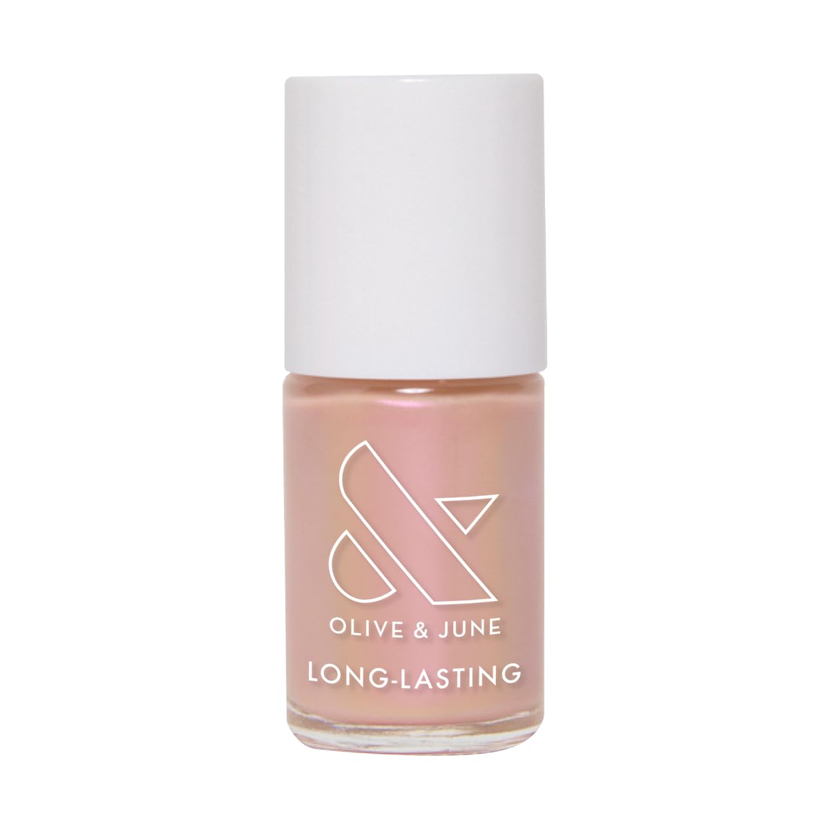 Olive & June Long Lasting Nail Polish | Plump Gel-Like Finish No Lamp Needed | Lasts up to 10 days | Salon-Quality at Home | 15-Free Vegan Cruelty-Free Chip-Resistant | Sandy Scallop Golden Iridescent