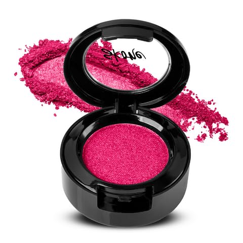 Skone Cosmetics Gems Eye Shadow, Highly Pigmented, Longwear Eye Makeup, Single Eyeshadow with Pro Shimmery Finish - Ultra-Blendable, Slightly Shimmer Shades - PinkEyeshadow - Strawberries