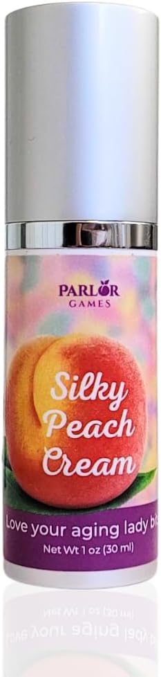 Silky Peach Cream by Parlor Games – Bioidentical Estriol Cream for Women – Menopause Relief for Vaginal Dryness & Vulva Itch – 30ml Bottle (2 Month Supply)