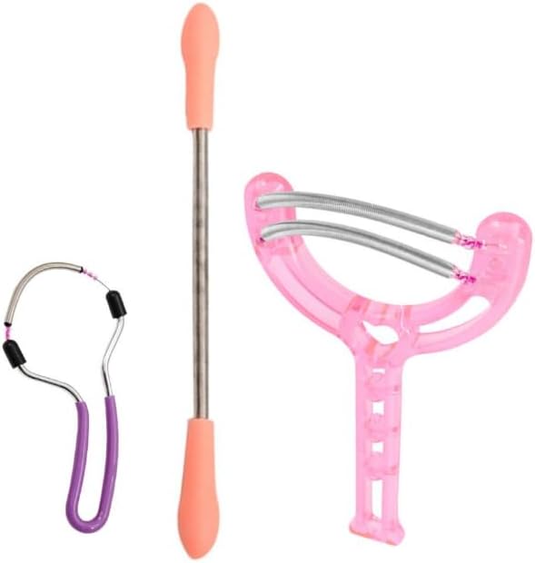 3 Pcs Facial Hair Removal Threading Tool Set,Candy Color Handheld Spring For Facial Hair Remover Spring Eyebrow Face Epilator Threading Tool Hair Removal Set Easy To Use,Shave and Hair Removal