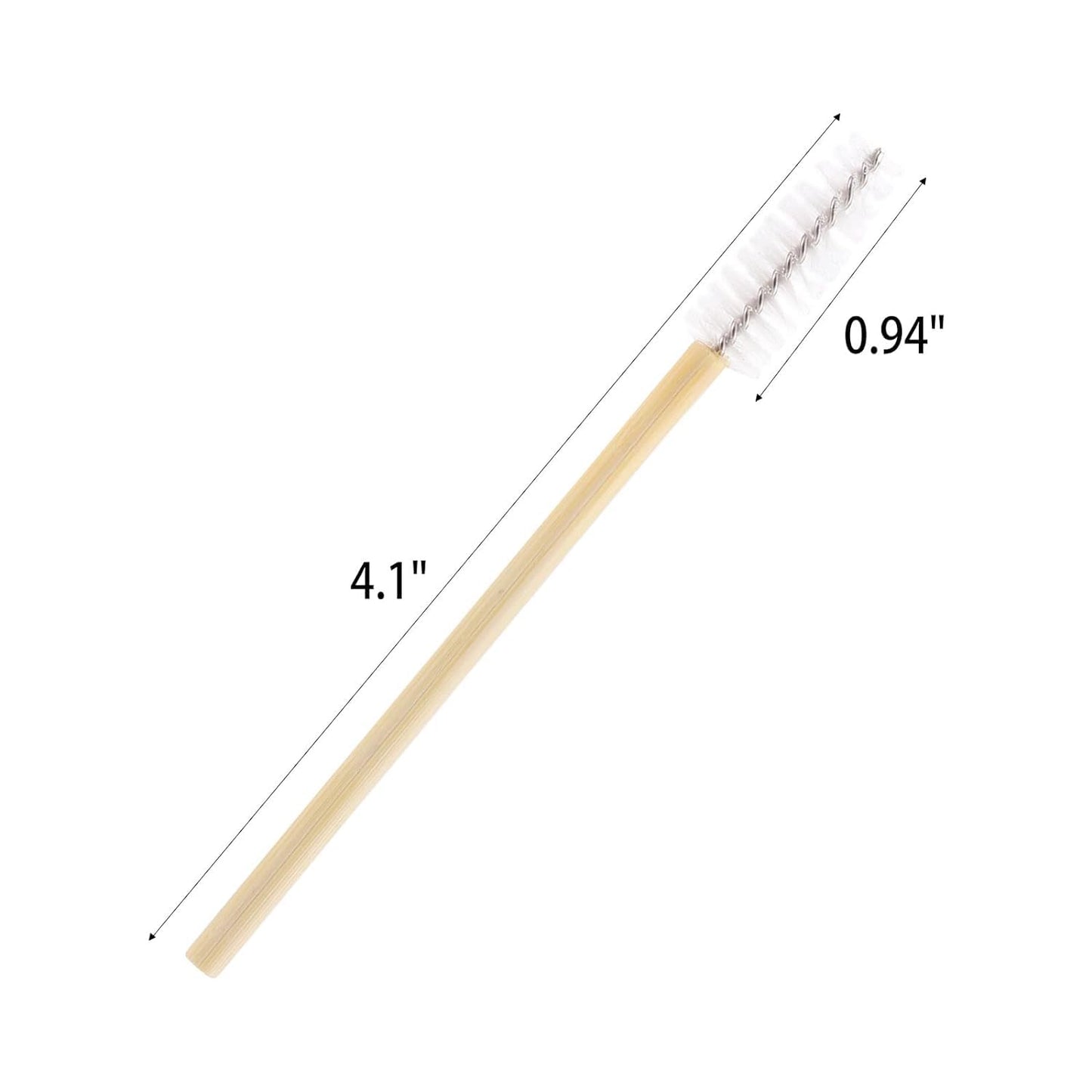 Tbestmax 300 Disposable Mascara Wands Eyelash Brush Spoolies for Eye Lash Extension Eyebrow Bamboo Stick White