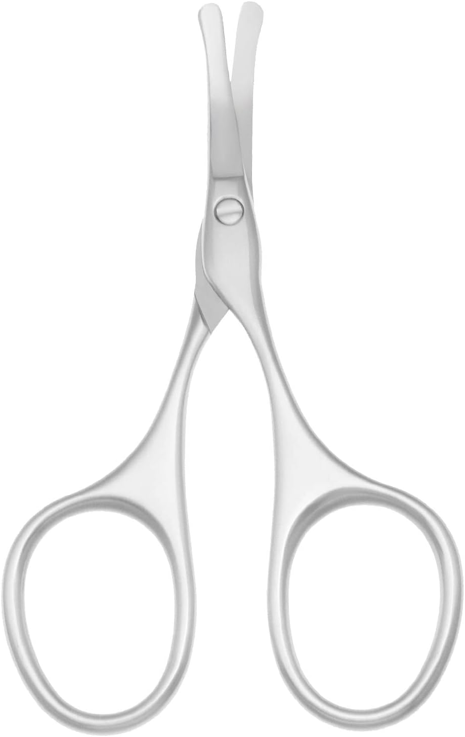 Multicolor Professional Grooming Scissors for Personal Care Facial Hair Removal and Ear Nose Eyebrow Trimming Stainless Steel Fine Straight Tip Scissors 3.9 Inch (Curved Silver Set)