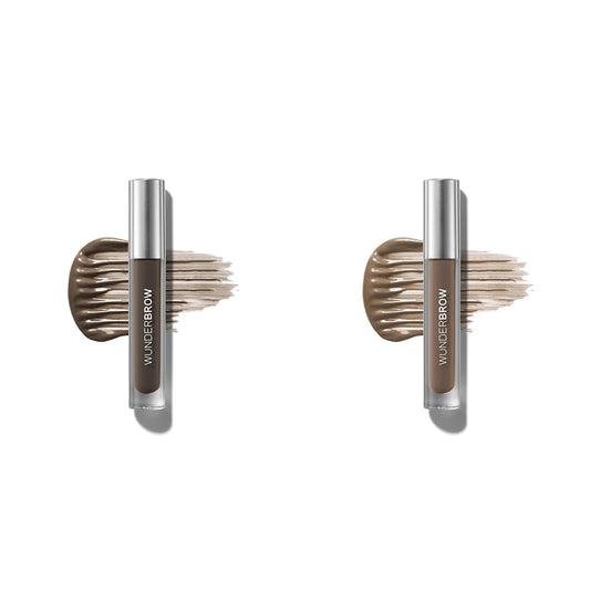 WUNDERBROW Waterproof Eyebrow Gel Bundle with Black/Brown and Brunette Shades, Vegan and Cruelty-Free