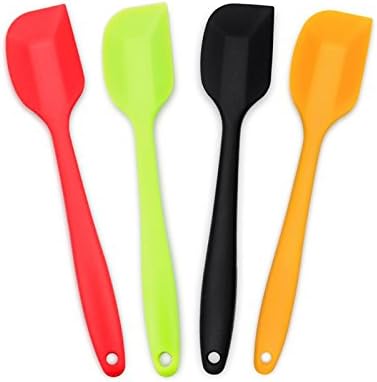 4-Piece Silicone Spatula, Heat-Resistant Non-stick Rubber Spatulas with Stainless Steel Core