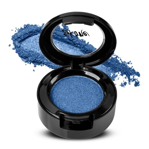 Skone Cosmetics Gems Eye Shadow, Highly Pigmented, Longwear Eye Makeup, Single Eyeshadow with Pro Shimmery Finish - Ultra-Blendable, Slightly Shimmer Shades - Blue Eyeshadow - Kisses