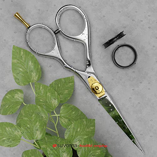 Suvorna Beard & Mustache Scissors for Men - 5" Grooming Scissors for Trimming, Cutting, and Shaping Facial Hair - Japanese Steel Hair Cutting Scissors for Barbers, Professionals & Home Use
