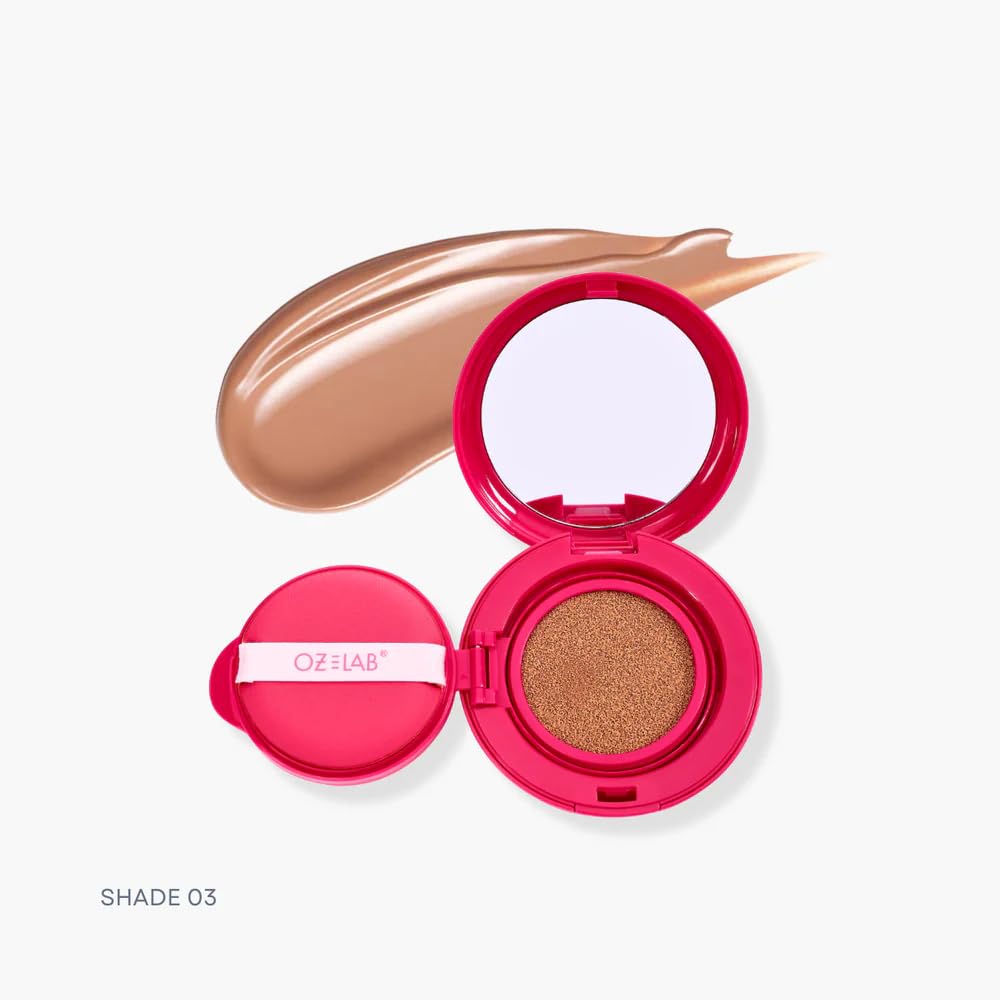 Beauty Pillow Pod Cushion Foundation Beige – Natural Matte Finish, Buildable Coverage, Paraben-Free, Portable Compact with Mirror and Puff,0.42 OZ /12G,pack of 1