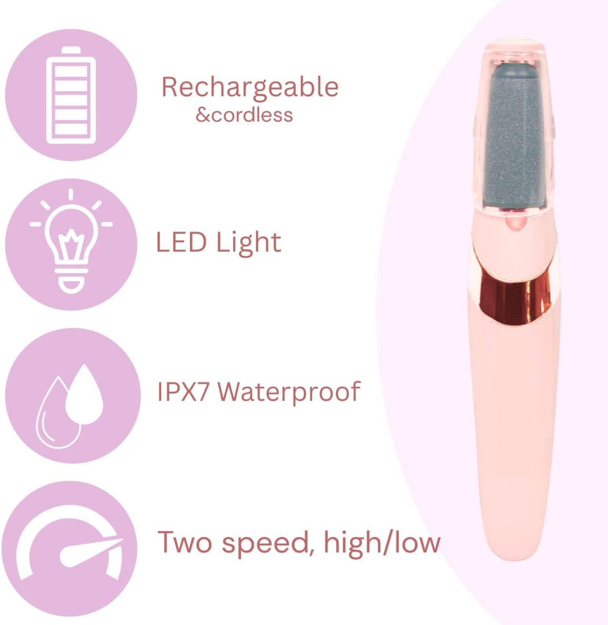 Electric Foot Callus Remover – Strongest Callus Remover for Feet, Rechargeable Pedicure Tool for Dry Heel Skin Remover, Home Spa Use - New Version (Amazon Exclusive)