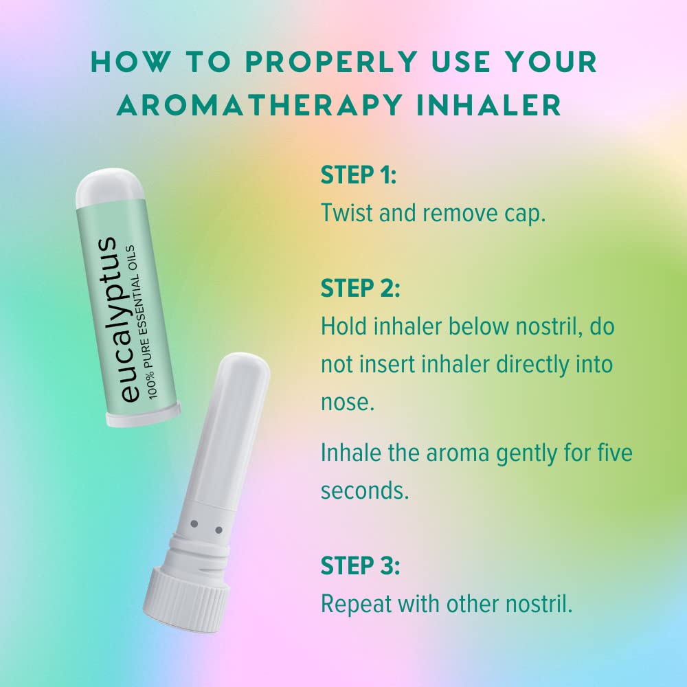 MOXĒ Nasal Inhalers Bundle, 8 Essential Oils, 100% Pure and Undiluted, Therapeutic Grade, No-Mess Portable Aromatherapy, Includes Eucalyptus, Peppermint, Lavender, Wintergreen, Made in USA - Pack of 8