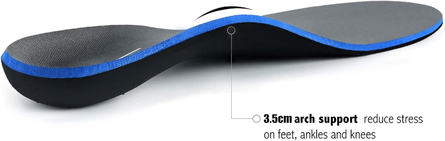 Plantar Fasciitis Feet Insoles Arch Supports Orthotics Inserts Relieve Flat Feet, High Arch (Mens 11-11 1/2 | Womens 13-13 1/2)