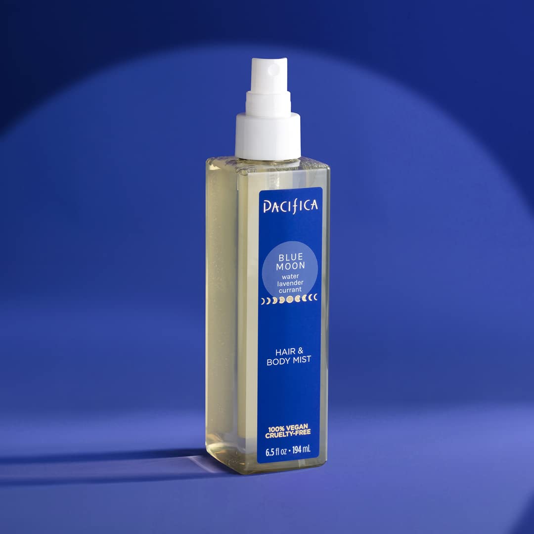 Pacifica Hair Perfume & Body Fragrance Spray Mist - Blue Moon with Lavender & Currant – Alcohol-Free, Vegan & Cruelty-Free, 6.5 oz