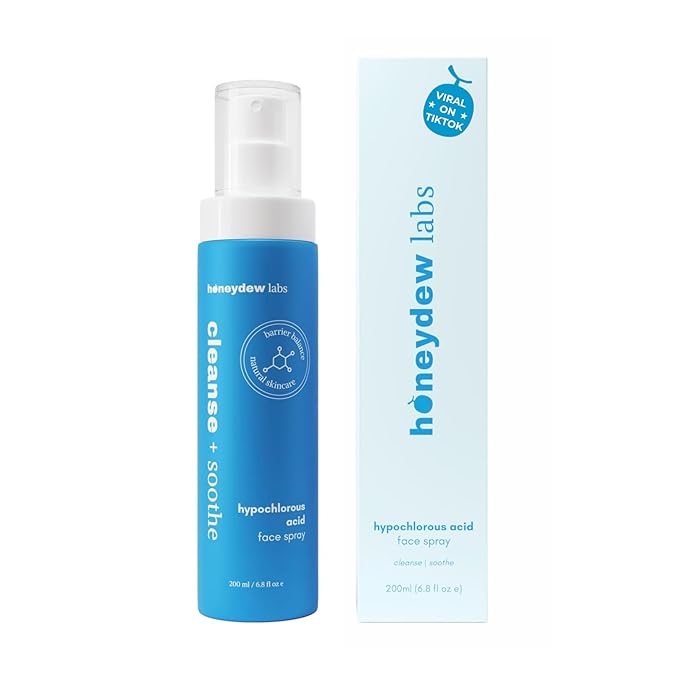 Hypochlorous Acid Spray – HOCl Face & Skin Mist for Acne, Eczema & Irritation – Multi-Purpose Skin Repair – Eyelid Cleanser, Post-Workout, Post-Procedure, Scalp & Sensitive Skin – 6.8 oz