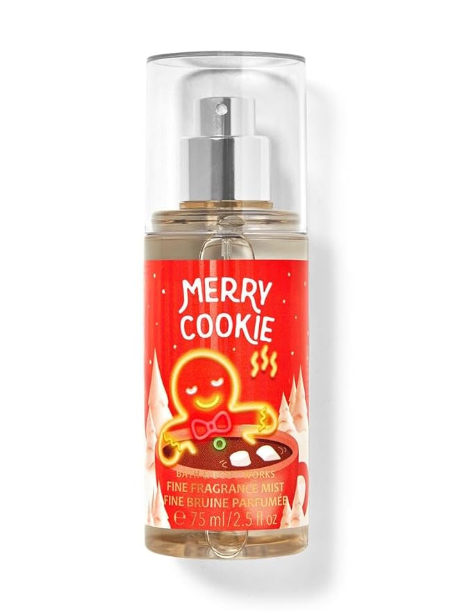 Bath & Body Works Fine Fragrance Mist Travel Size Mini Purse Spray 2.5 Ounce (Merry Cookie)