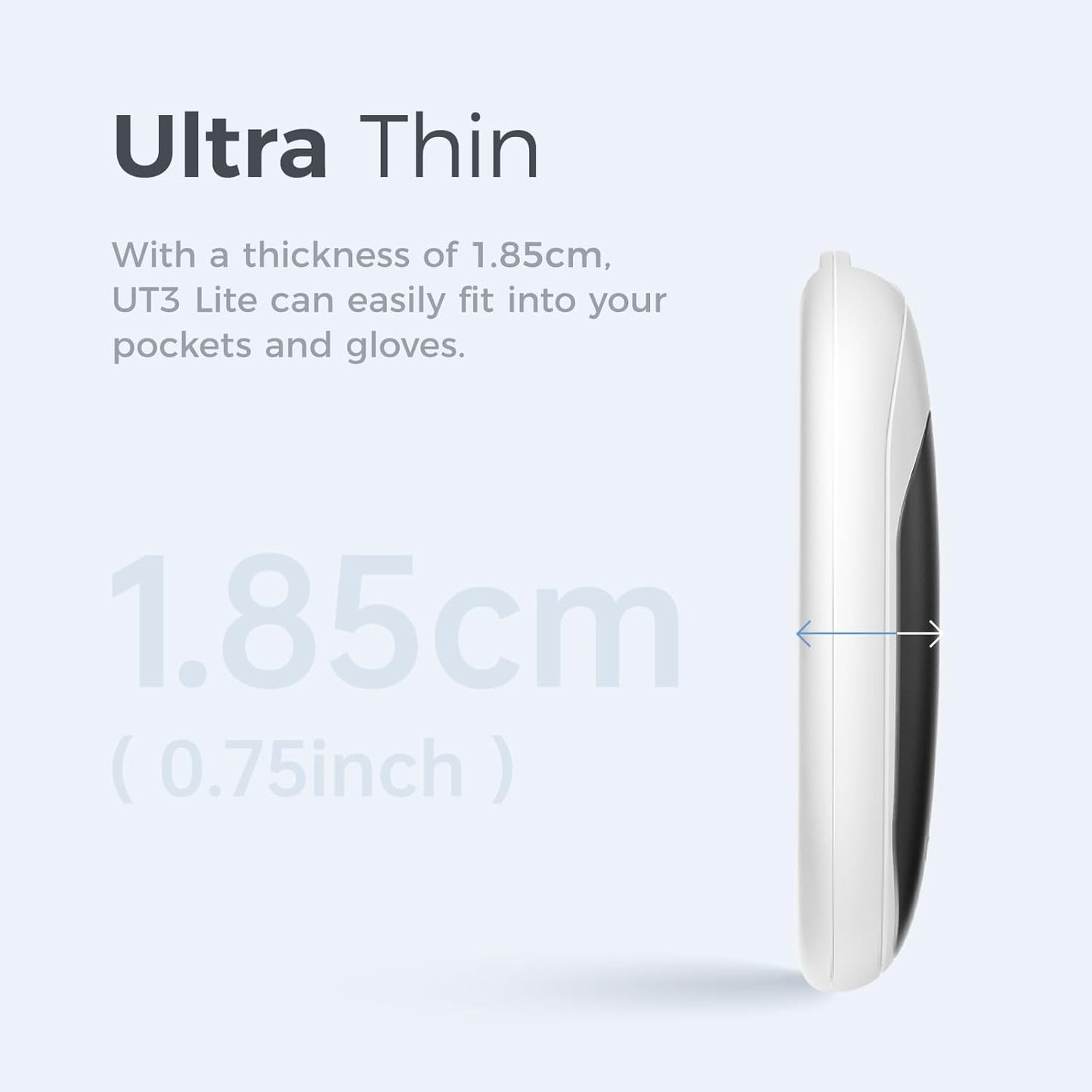 OCOOPA Magnetic Rechargeable Hand Warmers 2 Pack, Ultrathin Electric Handwarmers, Portable Pocket-Sized Heater, for Men, Women Purse Must Haves, Union UT3 Lite