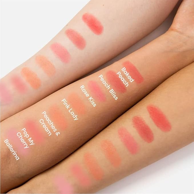 Revolution, Blusher Reloaded, Pressed Powder Face Blusher, Highly Pigmented & Long-Lasting Formula, Peaches & Cream, 0.26 oz