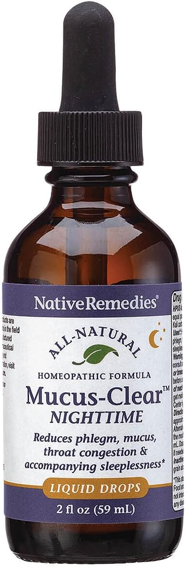 Native Remedies Mucus-Clear Nighttime - Temporarily Relieves Mucus Congestion and Supports Peaceful Sleep