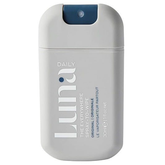 Luna Daily Mini Body Cleansing Spray | Instant Cleansing & Hydration for Feminine & Body Care | pH-Balanced & Moisturizing | Fresh Jasmine & Ylang Ylang Scent | Odor Control & Pregnancy-Safe, 30ml