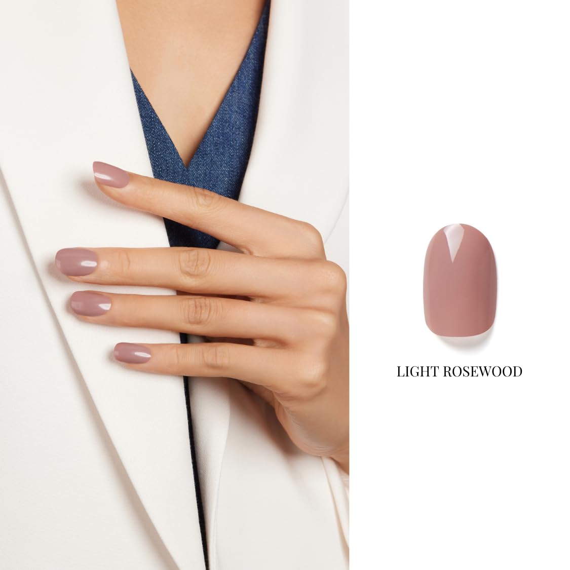 NAILOG One Step Nude Gel Nail Polish 12ml Top Coat Color Gel Base 3-In-1 Formula Soak Off UV Gel Polish for Home DIY & Gifting | Light Rosewood