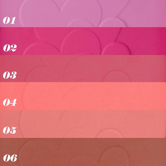 Single Rose Pink Matte Blush for Cheeks Face Blushes Makeup Palette, Rose Bean Monochrome Cream Blushes Palette Makeup for Older Women, Natural Pigmented Paleta de rosa oscuro monocromática 02