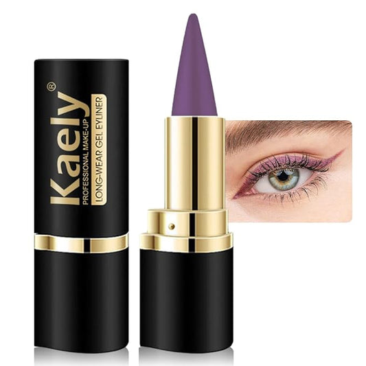 Kaely Light Purple Gel Eyeliner Pencil,Waterproof Smudge Proof Eye Liner Pen,Cat Eye Goth Halloween Makeup,Eye Black Face Paint Lipstick Crayon,Color Colorful Eyeliner Eyeshadow Stick,10