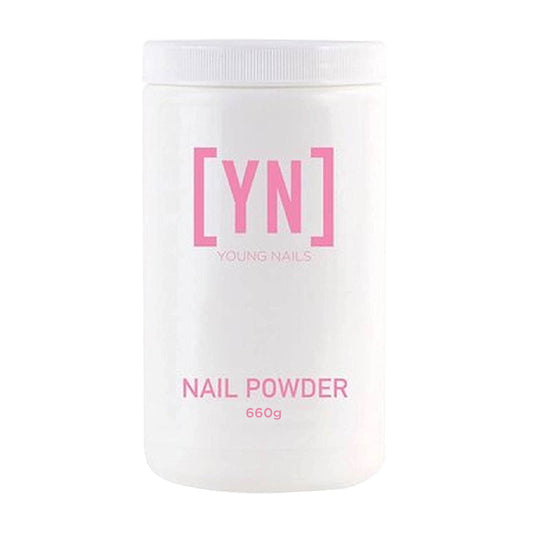 Young Nails Acrylic Core Powder - Self-Leveling Acrylic Nail Powder, Clear Nude Pink White Acrylic Powder for Nail Extenstion, Professional Grade, Superior Adhesion, Color - XXX White, 660g
