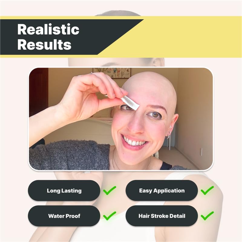 30 Pairs Dark Brown Temporary Eyebrow Tattoos, Waterproof and Smudge-Proof Dark Everyday Style Realistic Eyebrow Stickers for Men & Women, Easy to Apply, Won't Work on Existing Brows