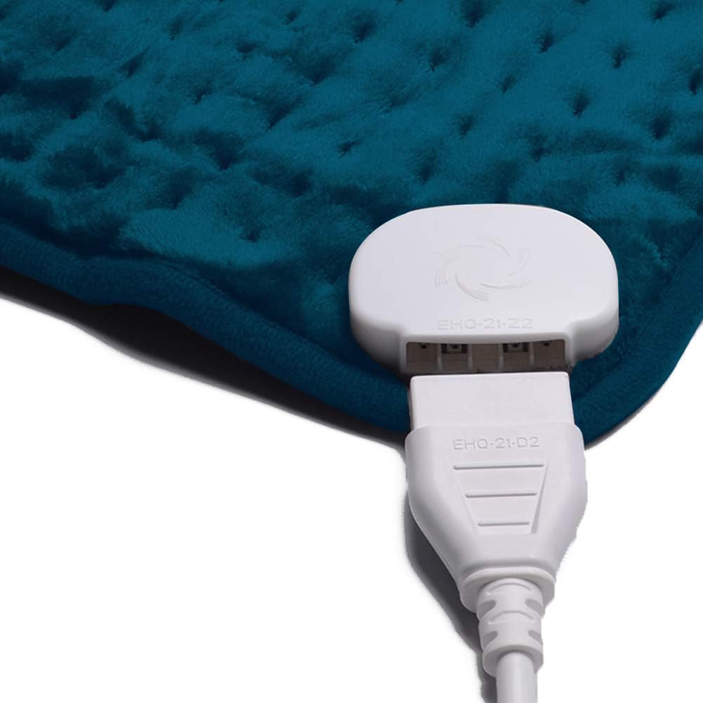 Ambershine 17''x33'' XXXL King Size Heating Pad with 12 Temperature Settings & 4 Auto-Off Countdown Timers, Pain Relief for Back/Neck/Shoulders/Abdomen/Legs, Christmas Gifts for mom dad (Dark Teal)