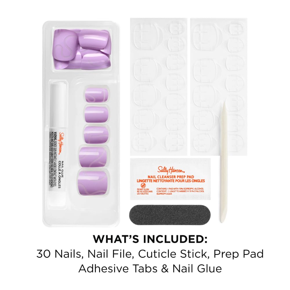 Sally Hansen Instant Cuticle Remover and Salon Effects Squiggle & Wiggle Press On Nails Kit