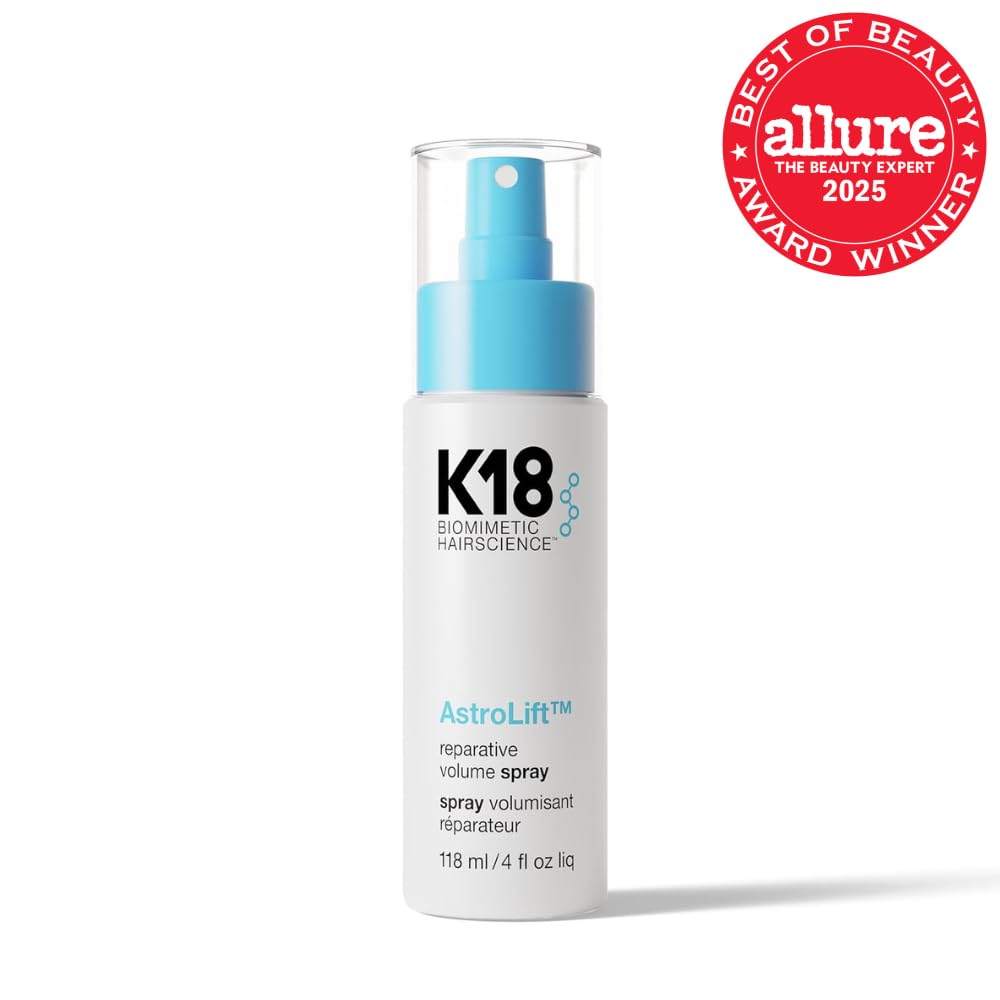 K18 AstroLift™ Reparative Volume Spray, 2-Day Hair Thickening + Hold For Thin, Fine, Fragile Hair, Non-Sticky, Non-Crunchy, Humidity-Resistant Volumizing Spray, 4 Fl Oz
