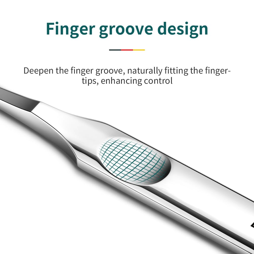 Professional Stainless Steel Cuticle Pusher with Thick Handle - V - shaped Blade for Precise Dead Skin Removal