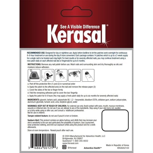 Kerasal Multi-Purpose Nail Repair Patches - 14 Count - Nail Repair for Damaged Nails, 8-Hour Nail Treatment Restores Healthy Appearance (Packaging May Vary)