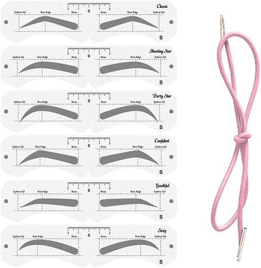 Eyebrow Stencils,Reusable Eye Brow Drawing, DIY Eyebrow Shaping Grooming Template Card Women Beauty Set