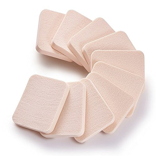 OWLFAVO 20pcs Makeup Powder Sponges Round and Square Latex Free Disposable Beauty Blender Foam Cosmetic Applicator Facial Puffs for Flawless Foundation, Sensitive and All Skin Types