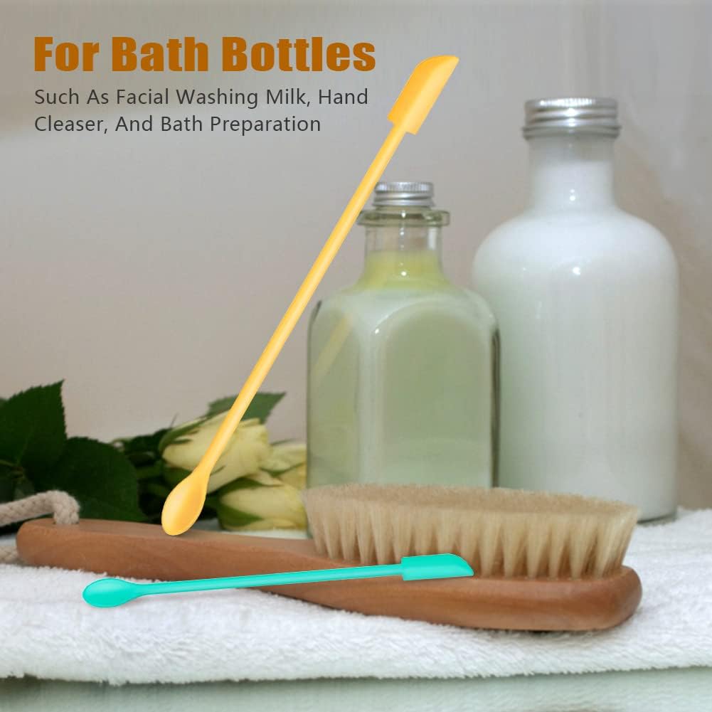 Silicone Spatula Set (6Pcs) - Mini Scraper Tool for Beauty & Food （Reach Every Last Drop - Multi-Size Spatulas for Makeup Jars, Lotion Bottles & Kitchen Containers）